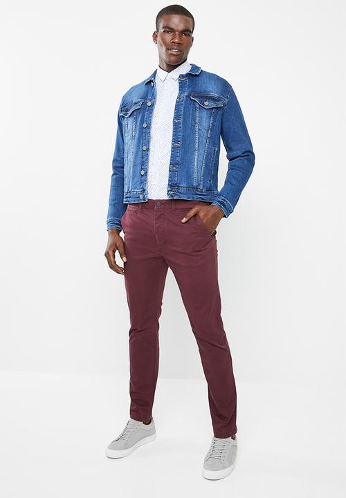 Only & Sons - Kalen ditsy shirt - white