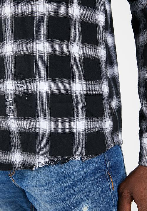 Only & Sons - Ocean rock check shirt - black