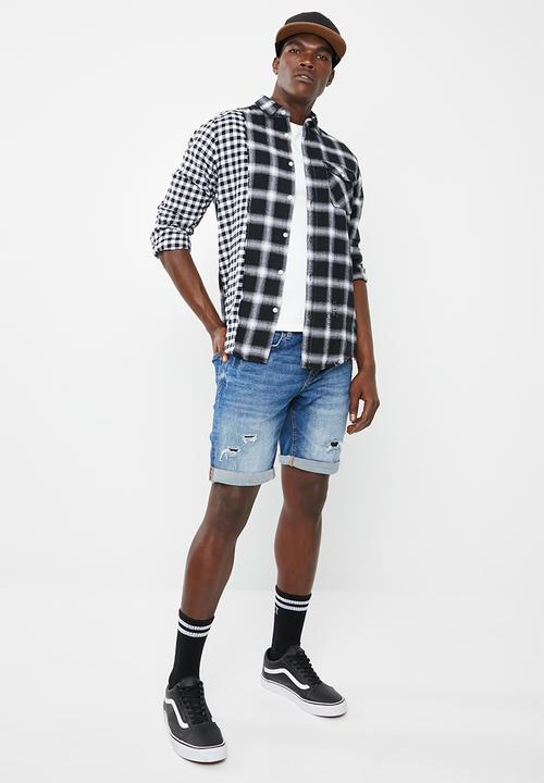 Only & Sons - Ocean rock check shirt - black