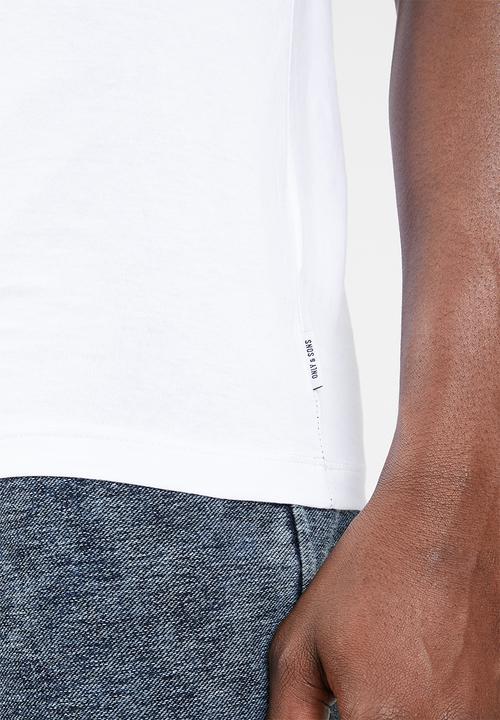 Only & Sons - Bailey colourblock tee - navy/white