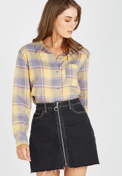 Supré  - Check shirt - yellow