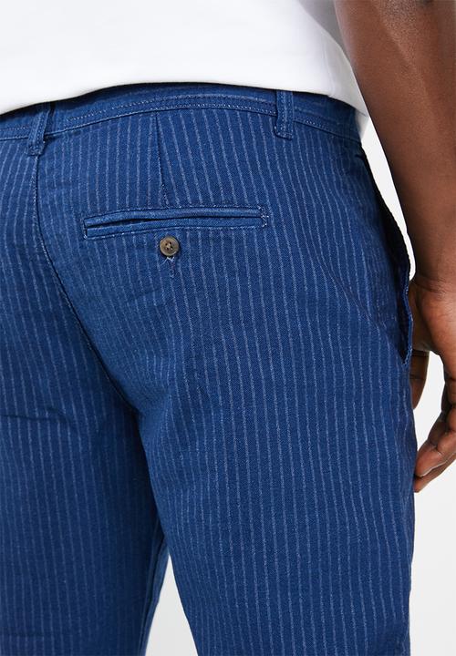 Only & Sons - Beam stripe pants - blue 
