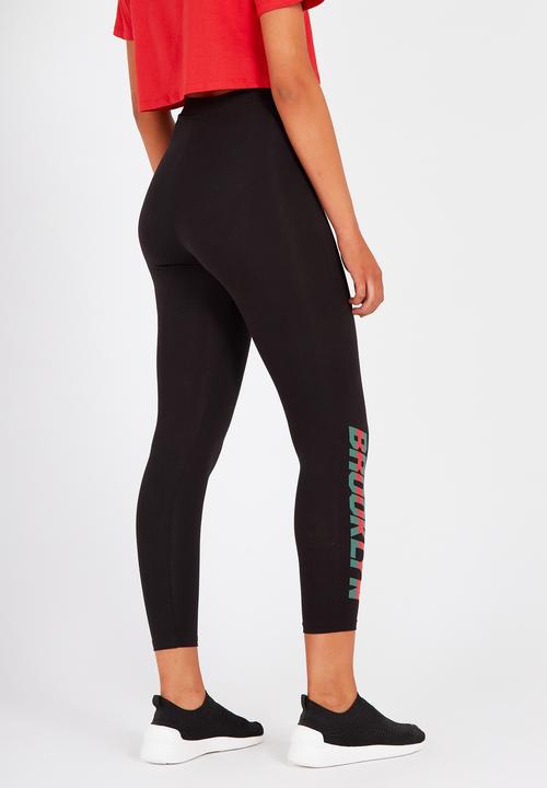 Supré  - Graphic legging brooklyn stripe - black 