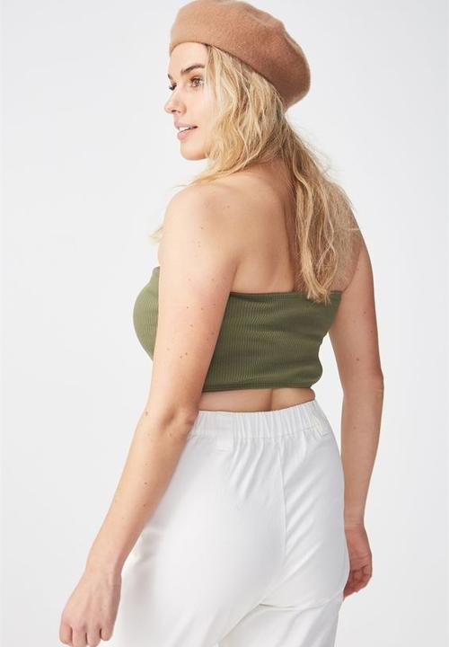 Supré  - Bella rib boobtube - light khaki