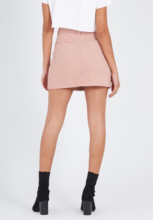 Supré  - Button through cord skirt - pink