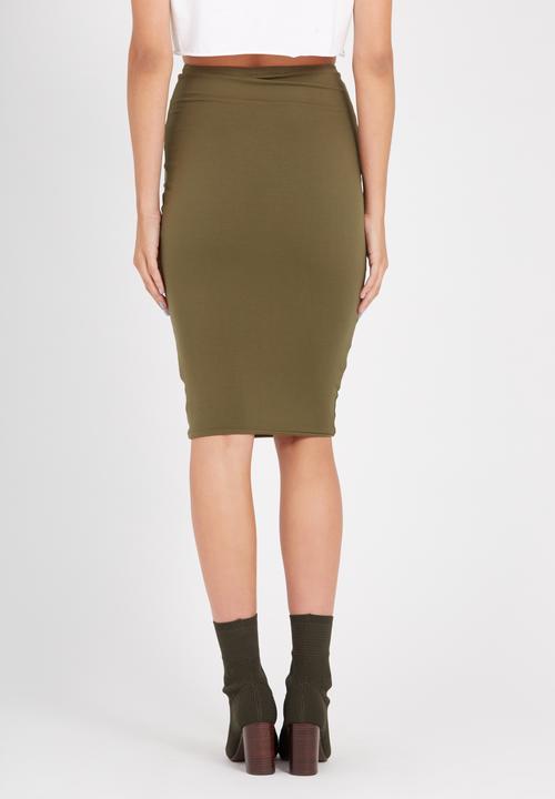 Supré  - Double layer midi skirt - green 