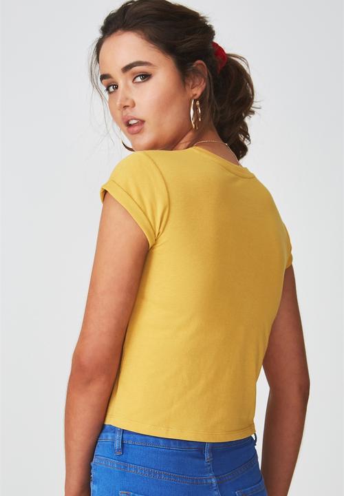 Supré  - Printed baby tee - yellow 