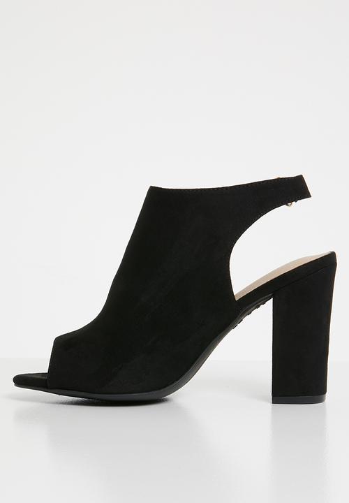 New Look - Comfort flex peep toe block heels - black