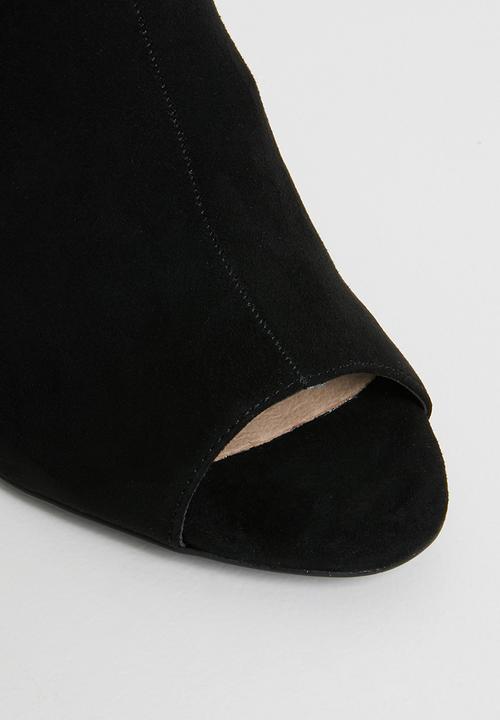 New Look - Comfort flex peep toe block heels - black
