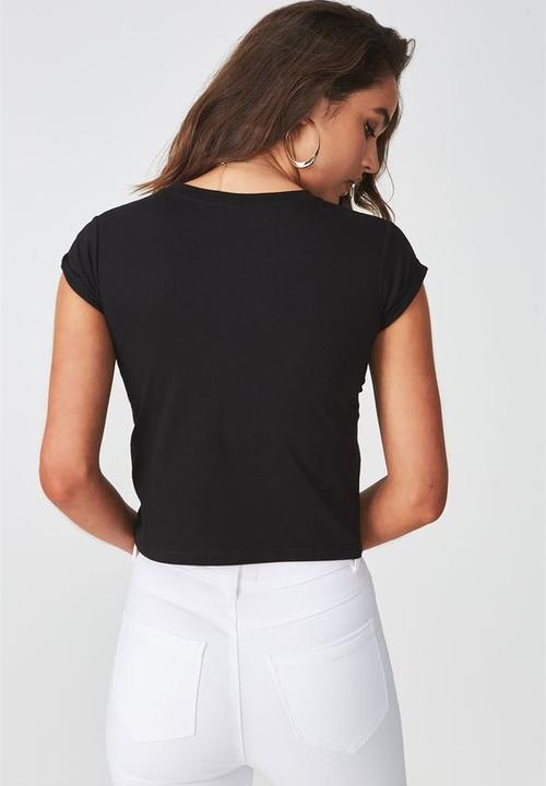 Supré  - Printed baby tee - black 