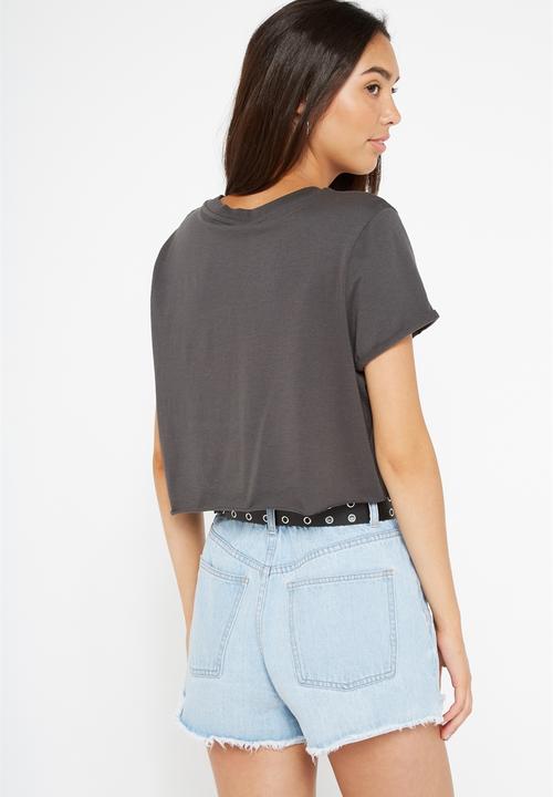 Factorie - Cut off cuffed tee - grey