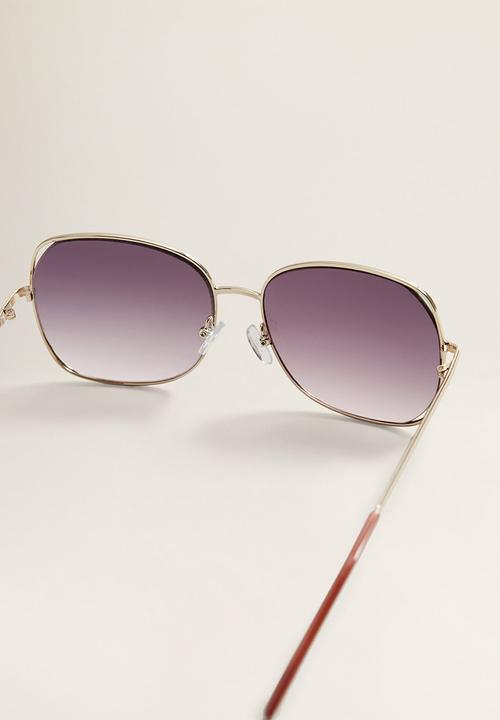 MANGO - Retro sunglasses - gold