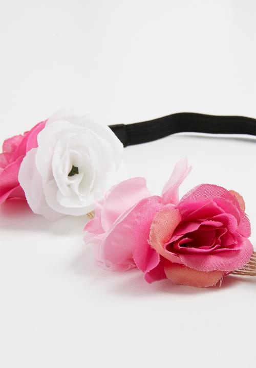 Jewels and Lace - Rose headband - multi