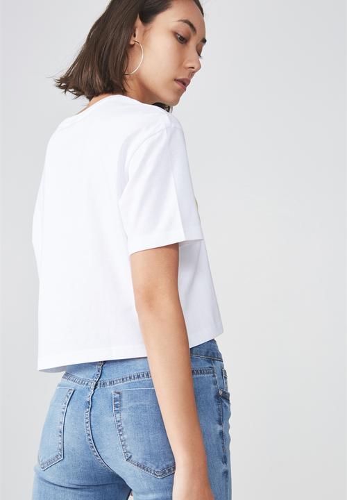 Factorie - Graphic boxy tee - white 