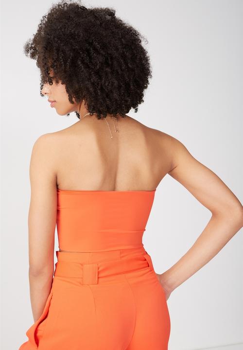 Supré  - Luxe strapless crop top - orange 