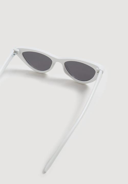 MANGO - Cat-eye sunglasses - white