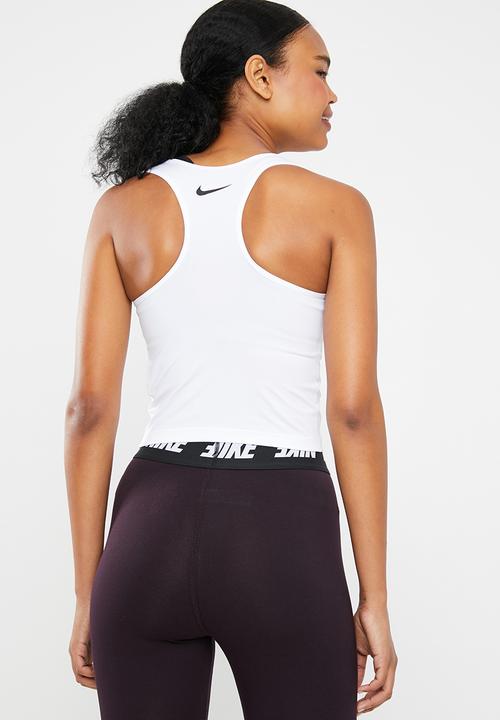 Nike - Np tank crop blocked - white & black