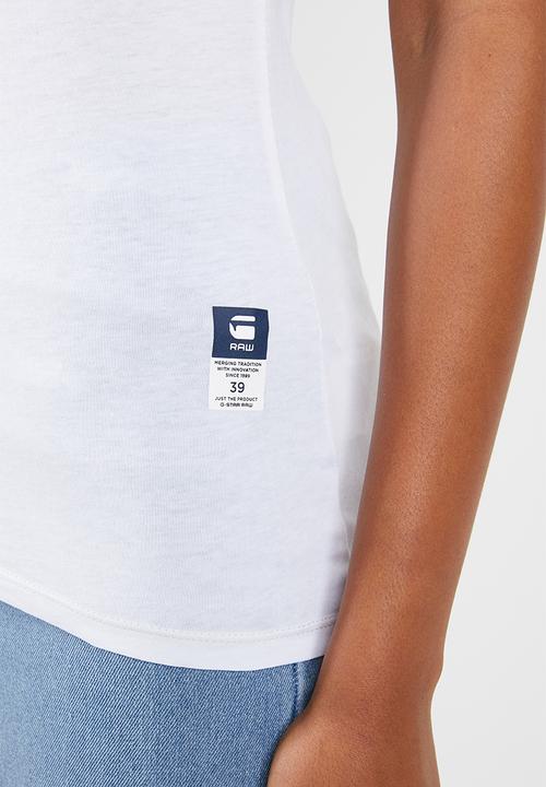 G-STAR - Graphic slim tee - white