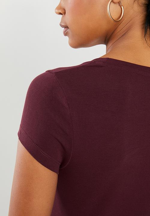 SOVIET - Ladies crew neck tee - burgundy