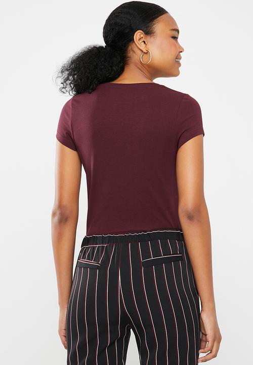 SOVIET - Ladies crew neck tee - burgundy
