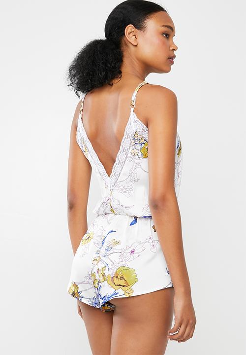 Superbalist - Sleep lace teddy - white