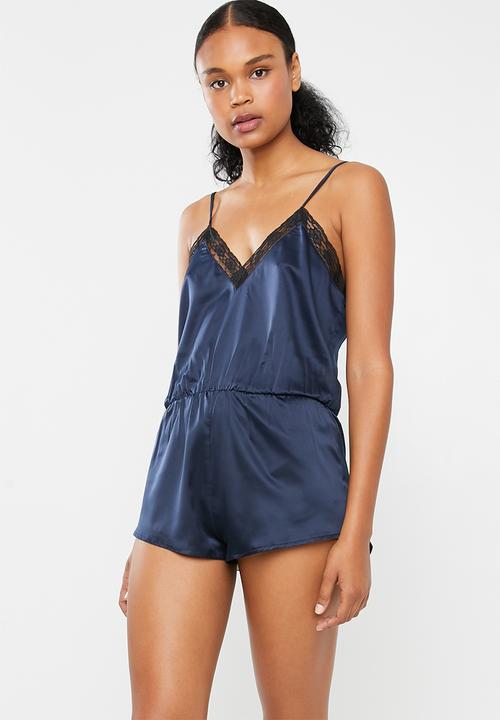 Superbalist - Sleep lace detail teddy - navy