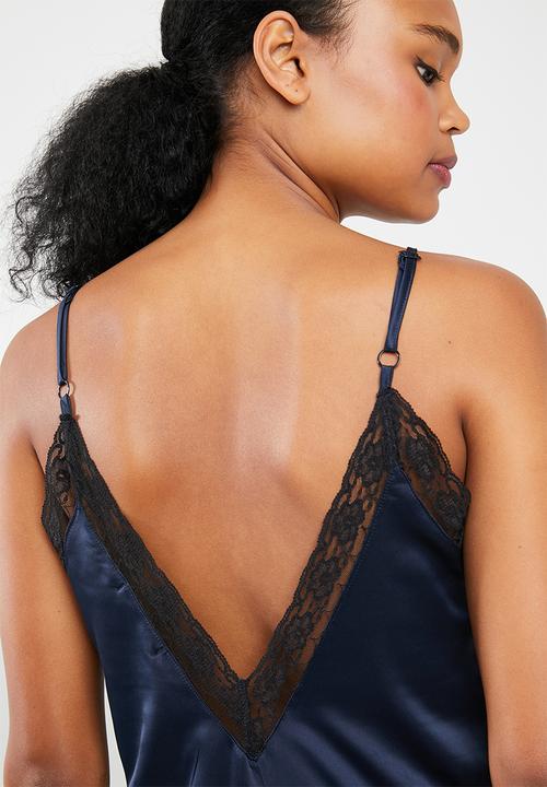 Superbalist - Sleep lace detail teddy - navy