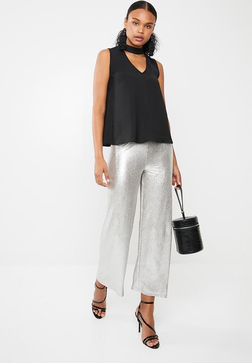 Superbalist - Sleeveless choker blouse - black 