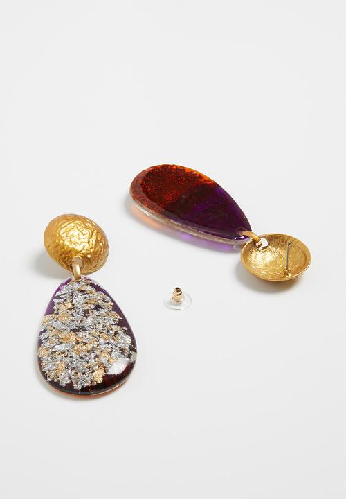 Superbalist - Statement tear drop earrings - multi