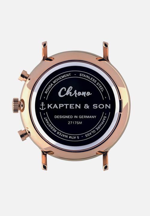 Kapten & Son - Chrono mesh - rose gold
