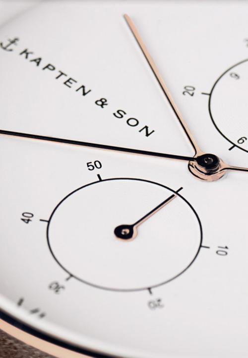 Kapten & Son - Chrono mesh - rose gold