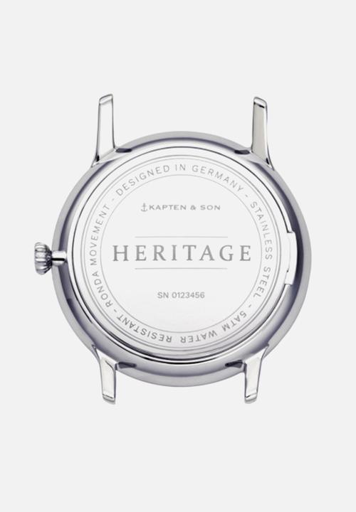 Kapten & Son - Heritage silver - brown leather