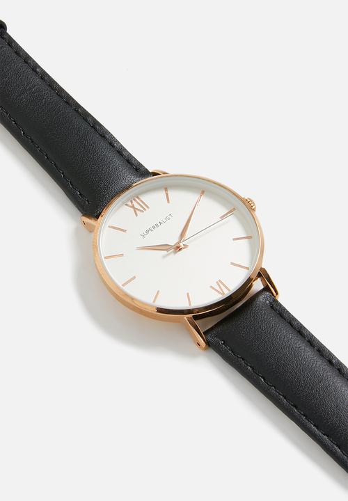 Superbalist - Lucy leather watch - black