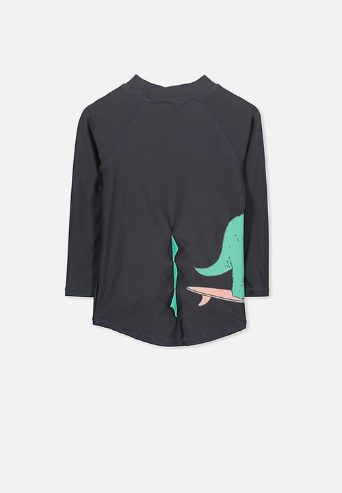 Cotton On - Fraser ls rash vest - black 