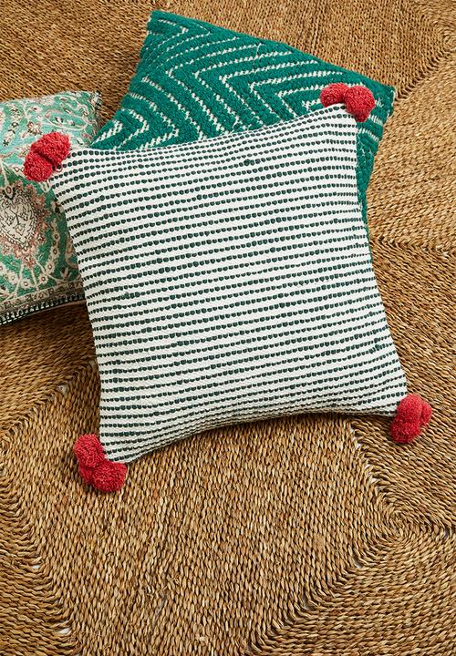 Sixth Floor - Adelaide cushion cover - green & red