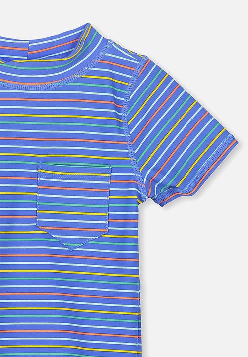 Cotton On - Finley ss rash vest - blue