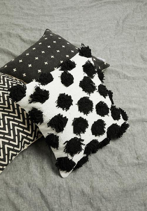 Sixth Floor - Poppy cushion cover - black & white