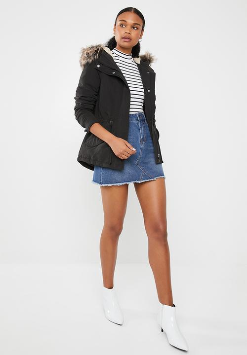 ONLY - Lucca parka jacket - black