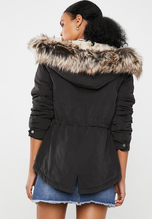 ONLY - Lucca parka jacket - black
