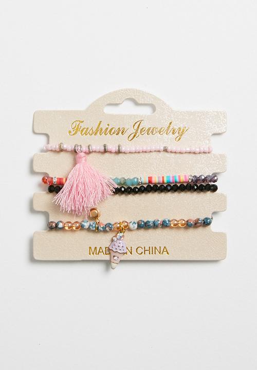 Pop Candy - Assorted bracelet set - pink/multi