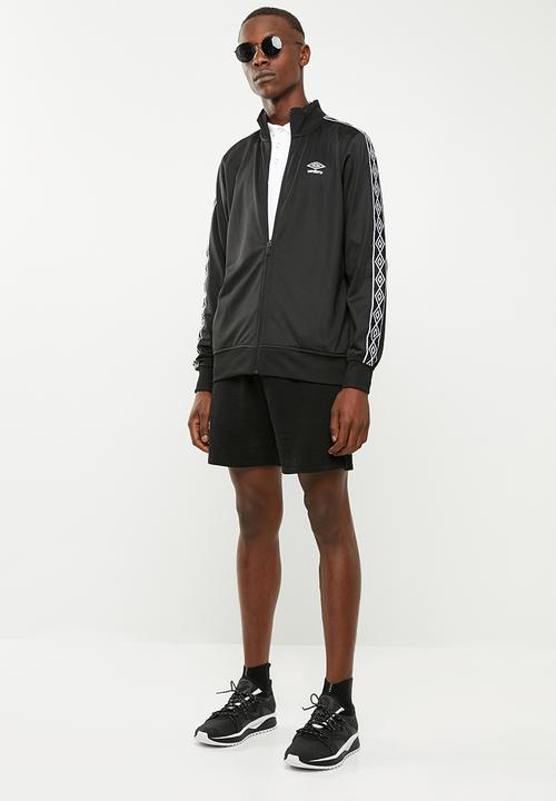 Umbro - Umbro retro taped tricot jacket - black