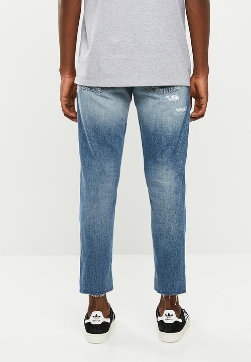 Jack & Jones - Frank leen cut off jeans - blue 
