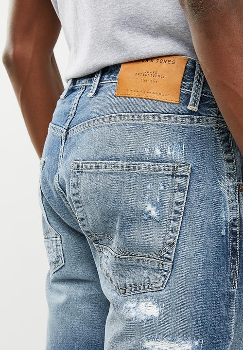 Jack & Jones - Frank leen cut off jeans - blue 