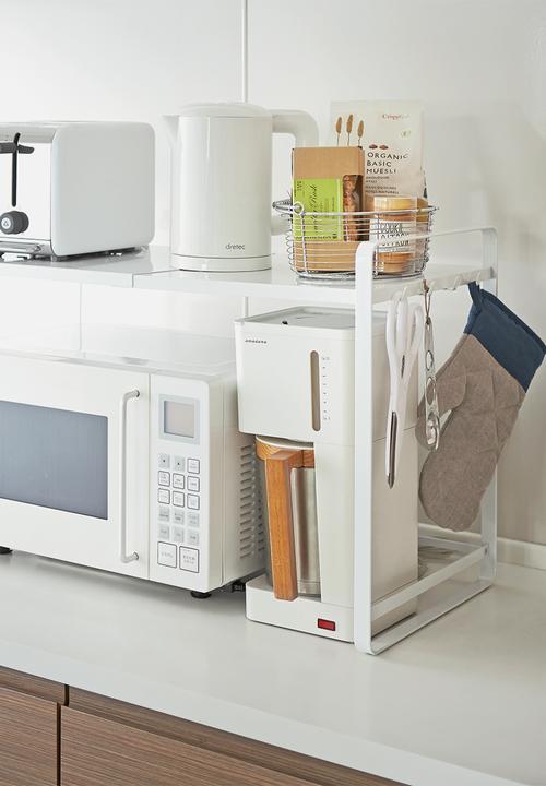 Yamazaki - Tower expandable kitchen counter organizer - white