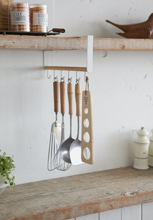 Yamazaki - Tosca under shelf kitchen tool hook - white