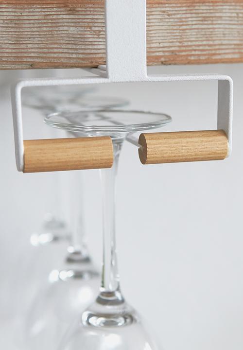 Yamazaki - Tosca under shelf wine glass hanger - white