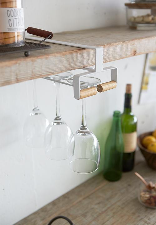 Yamazaki - Tosca under shelf wine glass hanger - white
