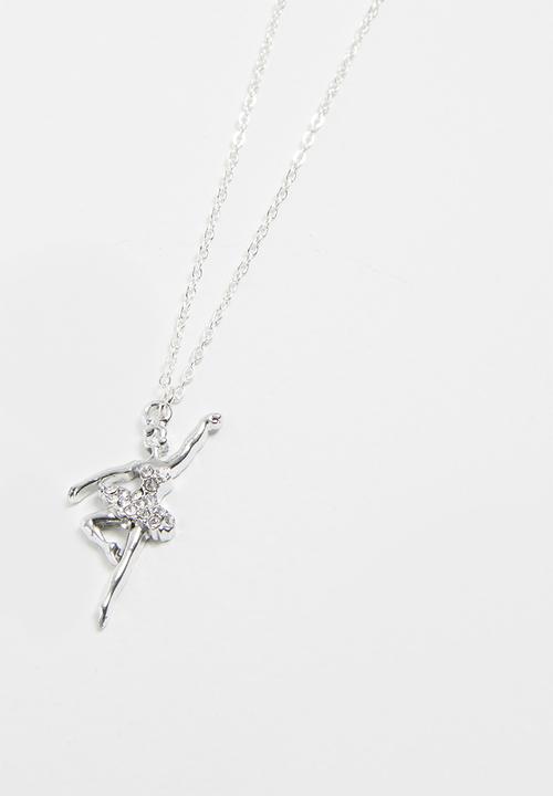 Jewels and Lace - Ballet dancer necklace - pink