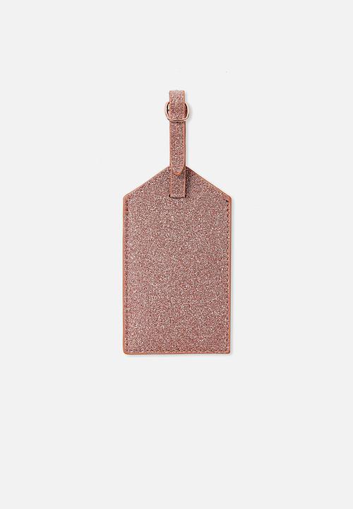 rose gold luggage tags