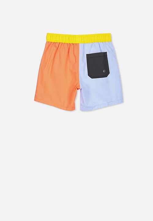 Cotton On - Murphy swim short - blue & orange 